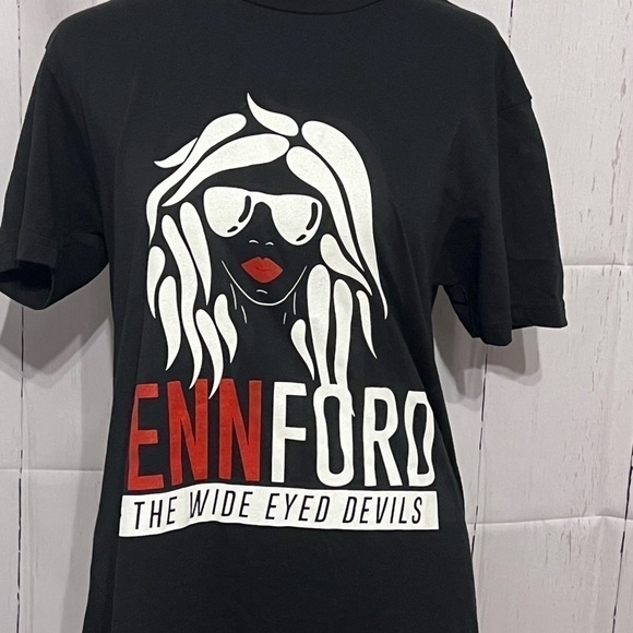 Jenn Ford & The Wide Eyed Devils Black T-Shirt - Picture 1 of 7